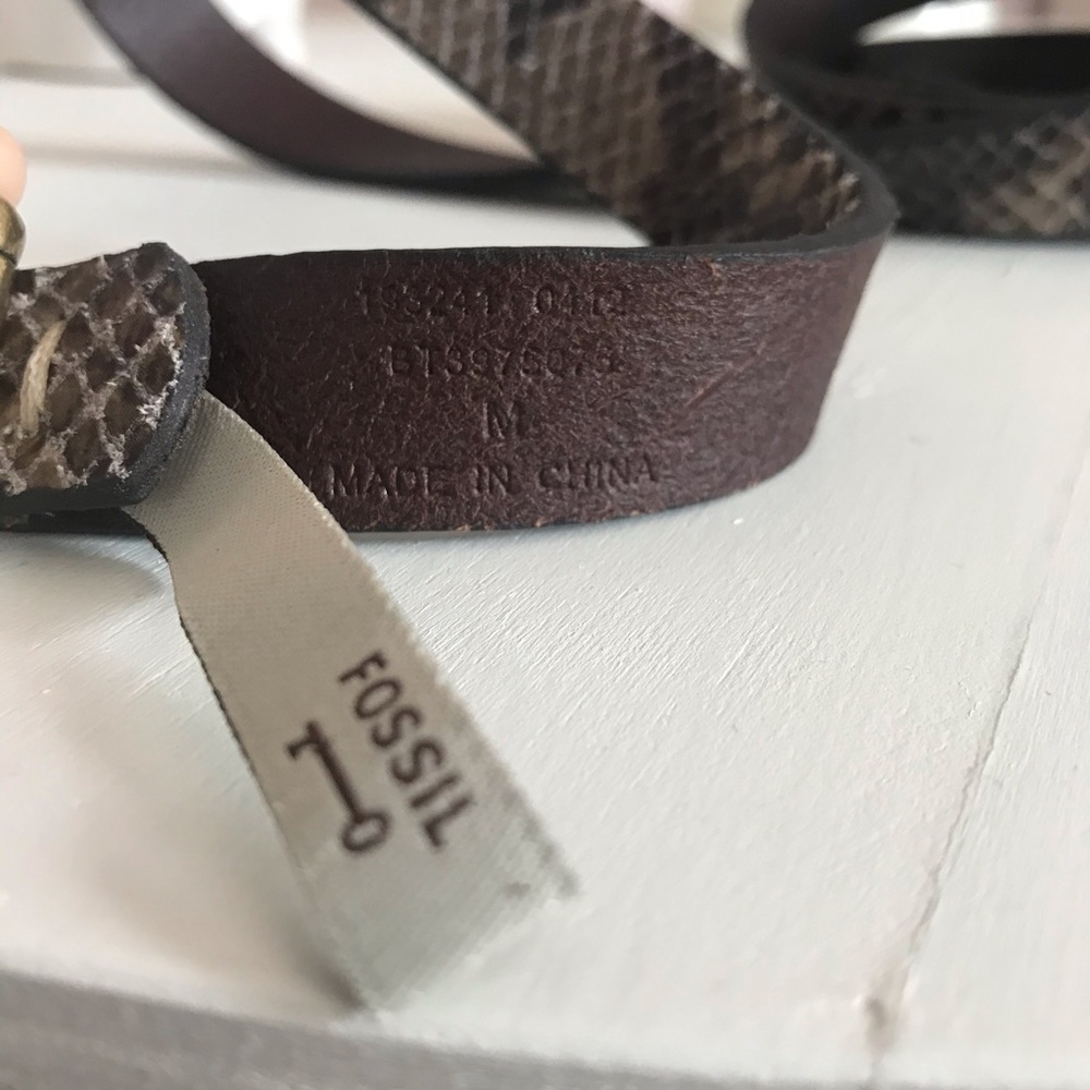 NWOT Fossil animal print textured belt - Picture 4 of 4